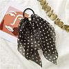 Polka Dot Pattern Cloth Elastic Hair Accessories OHAR-PW0007-17C-1