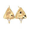 Brass Micro Pave Cubic Zirconia Stud Earring Findings KK-Z092-05G-1