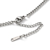 304 Stainless Steel Pendant Necklaces NJEW-C017-02P-3