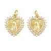 Religion Brass Micro Pave Clear Cubic Zirconia Pendants CU-CBA9482-01G-05-1
