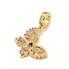 Rack Plating Brass Pave Colorful Cubic Zirconia European Dangle Charms KK-P277-19G-2