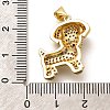 Rack Plating Brass Micro Pave Cubic Zirconia Enamel Pendants KK-L226-032G-03-3