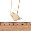 304 Stainless Steel Crystal Rhinestone Saudi Arabia Country Map Pendant Necklaces NJEW-R026-08G-5