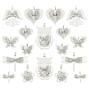 18Pcs 9 Styles Brass Rhinestone Pendants FIND-PH0020-70-1