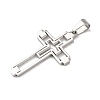 304 Stainless Steel Pendants STAS-P421-06P-2