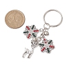 Alloy with Cubic Zirconia  Keychain KEYC-JKC00864-3