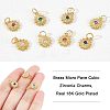  16Pcs 8 Colors Brass Micro Pave Cubic Zirconia Charms KK-NB0001-39-3