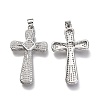 Brass Micro Pave Clear Cubic Zirconia Pendants ZIRC-O038-03P-2