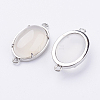 Brass Natural Agate Links connectors LS-G-E398-03O-1