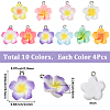 40Pcs 10 Styles Opaque Resin Pendants FIND-SC0019-47-2