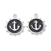 Eco-Friendly Stainless Steel Enamel Pendants STAS-C031-02P-2