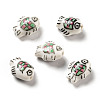 Handmade Printed Porcelain Beads PORC-F005-03A-1