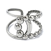 304 Stainless Steel Cuff Rings RJEW-M019-14P-2