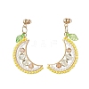 fruits Glass Stud Earrings EJEW-MZ00524-03-3