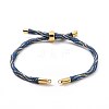 Nylon Cord Silder Bracelets MAK-C003-03G-17-4