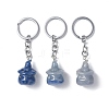 Dyed & Heated Natural Blue Aventurine Keychains KEYC-P011-04P-02-1