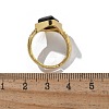 Rhombus Natural Obsidian Finger Rings RJEW-B113-01G-07-5