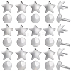 30Pcs 2 Styles 925 Sterling Silver Flat Head Pins STER-SC0001-70P-1