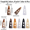 8 Styles Resin Buttons BUTT-GF0003-97-2
