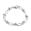 304 Stainless Steel Link Chain Bracelet for Men Women BJEW-Z011-18P-1