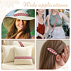 3 Yards Polyester Leaf Jacquard Ribbons SRIB-WH20020-020F-5