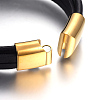 Leather Cord Multi-Strand Bracelets BJEW-E352-40G-3