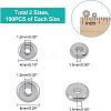 SUPERFINDINGS 200Pcs 2 Style 304 Stainless Steel Disc Beads FIND-FH0004-60-2