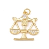 Brass Micro Pave Cubic Zirconia Pendants KK-G544-29G-1