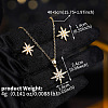 Brass Clear Cubic Zirconia Pendant Necklace & Stud Earrings Sets for Women FS-WGA251C-01-1