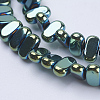 Electroplate Non-magnetic Synthetic Hematite Beads Strands G-J382-4x8x2mm-A02-2