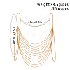 Brass Multi-Layered Tassel Chest Body Chains for Women WG39DA5-01-3