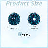 100Pcs Pave Disco Ball Beads RB-PH0001-25E-3