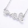 Brass Micro Pave Cubic Zirconia Pendant Necklaces NJEW-H486-15P-2