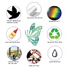 7PCS 3 Styles PVC Stickers Colorful Window Stickers Rainbow Prism Butterfly Flower Static Glass Window Stickers JX824A-6
