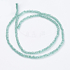 Electroplate Glass Beads Strands GLAA-F076-FR01-2