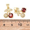 Brass Micro Pave Cubic Zirconia Charms KK-K408-53G-02-3
