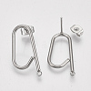 Left and Right Non-Tarnish 304 Stainless Steel Stud Earring Findings LS-X-STAS-S079-142A-2