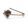 Tibetan Style Alloy Safety Brooch JEWB-WH0008-12AB-2