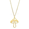 201 Stainless Steel Mushroom Pendants Necklaces NJEW-JN04562-01-2