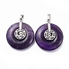 Natural Amethyst Pendants G-F640-F01-2