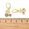 Brass Micro Pave Clear Cubic Zirconia Stud Earrings EJEW-P303-06G-5