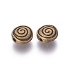 Tibetan Style Alloy Flat Round Carved Vortex Beads LS-TIBEB-5437-AB-FF-2