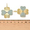 Brass Micro Pave Sky Blue Cubic Zirconia Pendants CU-CBA6938-07G-07-3