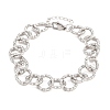 Hammered 304 Stainless Steel Rolo Chain Bracelets for Women BJEW-A160-10P-4