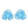 Spray Painted Iron Bead Caps IFIN-Z004-02C-1