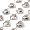 304 Stainless Steel Heart Link Chains CHS-G042-06P-1