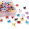 Mega Pet 80Pcs 20 Style Plastic/Resin Frosted Pendants FIND-MP0001-01-17