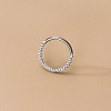 F136 Titanium Alloy Micro Pave Clear Cubic Zirconia Cartilage Earrings WG72C09-06-1-1
