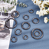 20Pcs 5 Style Alloy Spring Gate Ring PALLOY-PH0001-72B-3
