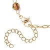 Natural Amber Beads Link Bracelets BJEW-JB13484-01-4